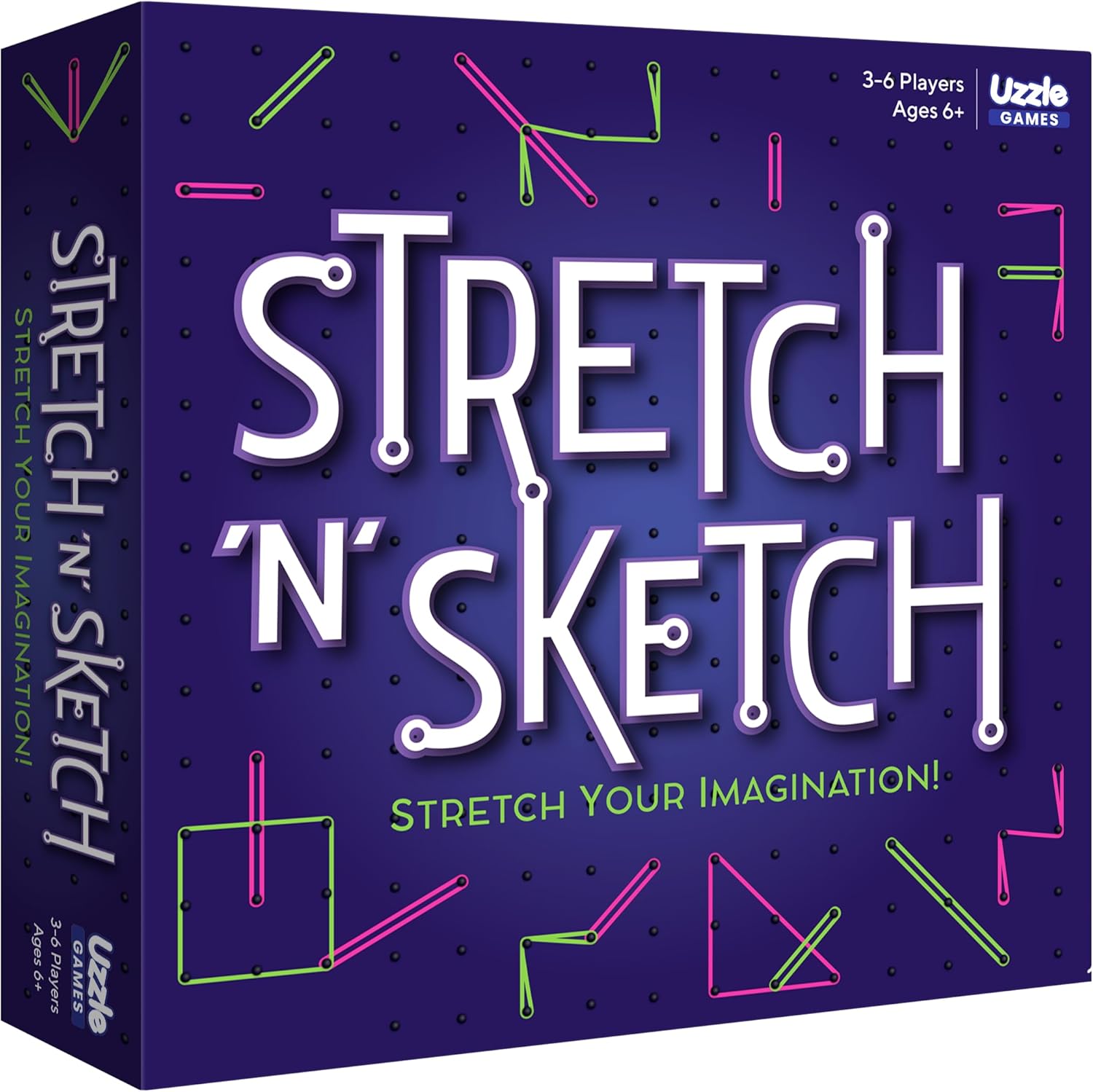 Uzzle Stretch & Sketch Peg Board Game for Creative Fun
