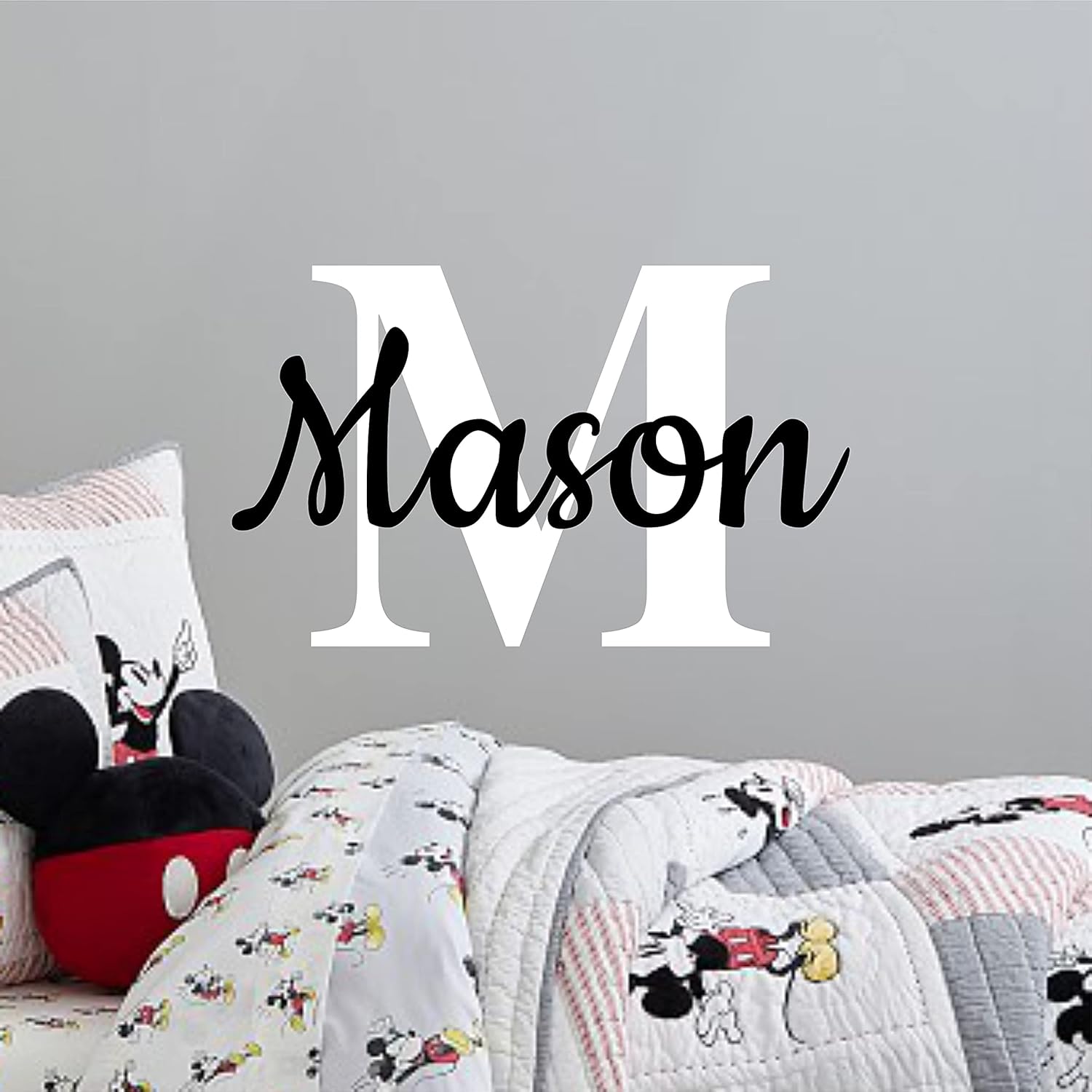 Custom Name & Initial Wall Decal for Nursery - Easy to Apply