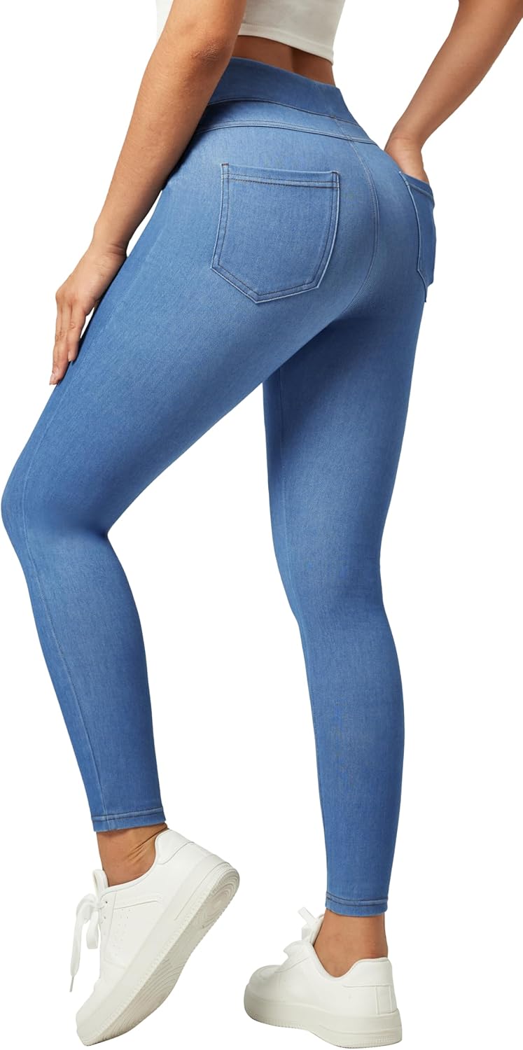 IUGA Stretchy Jeans for Women High Waist Jeggings with Pockets