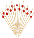 Ruby Red Pearl Cocktail Picks - 100 Count
