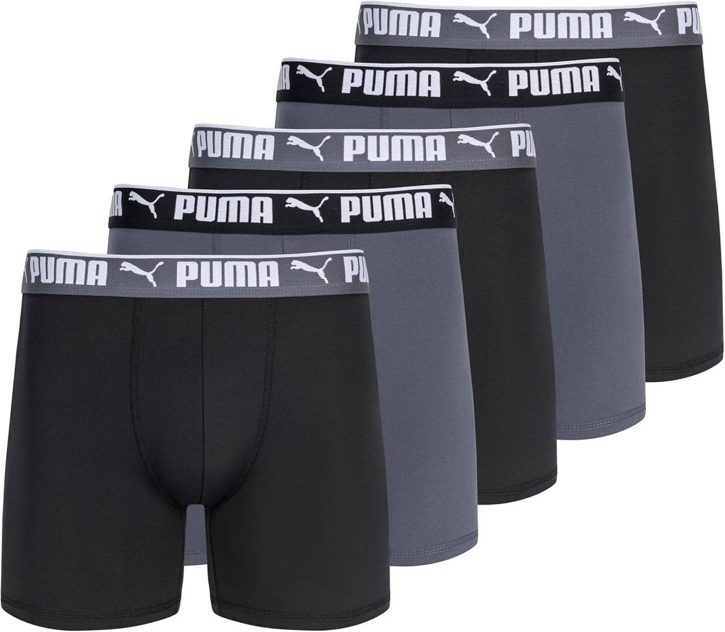 PUMA 5 Pack Performance Boxer Briefs for Ultimate Comfort