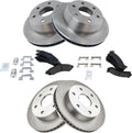 TRQ Front & Rear Premium Posi Ceramic Disc Brake Pads & Rotors Kit