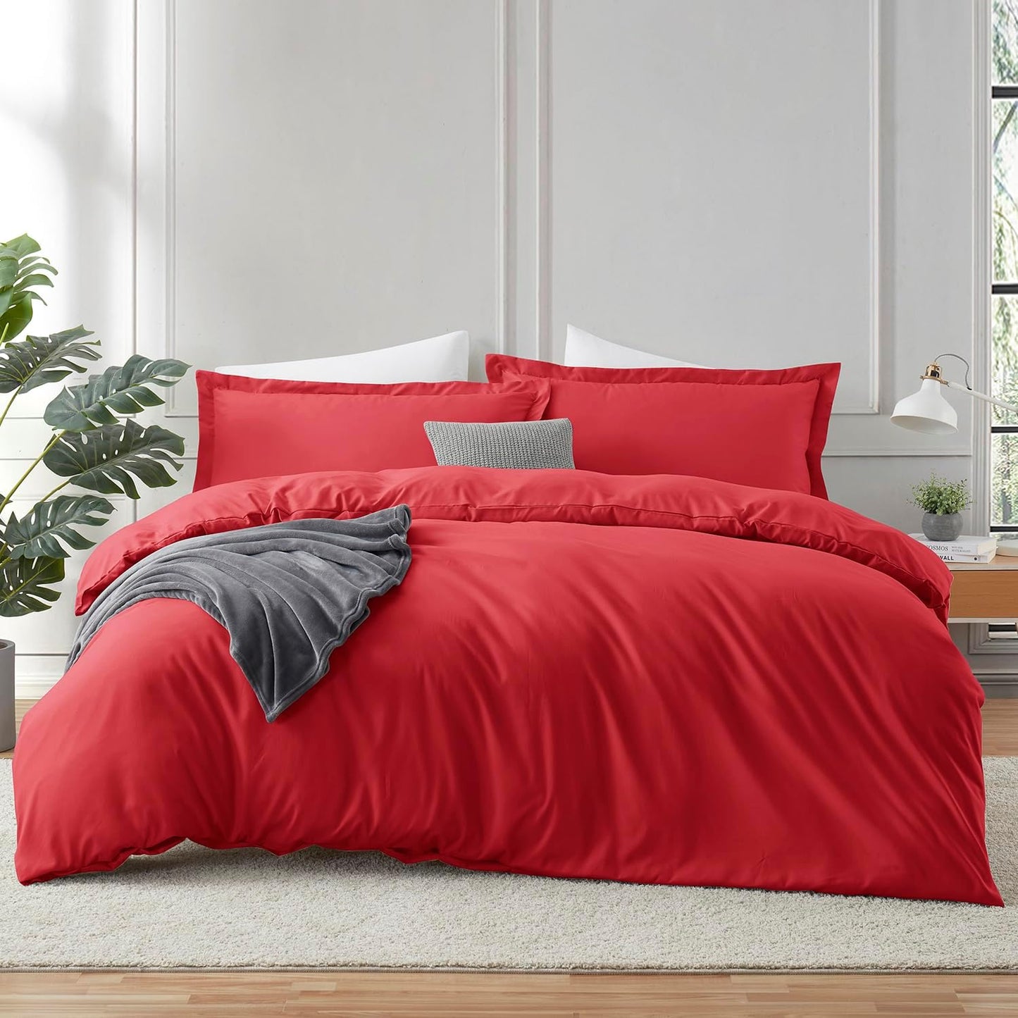 Soft Double Brushed Full Size Duvet Cover & Fitted Sheet Set