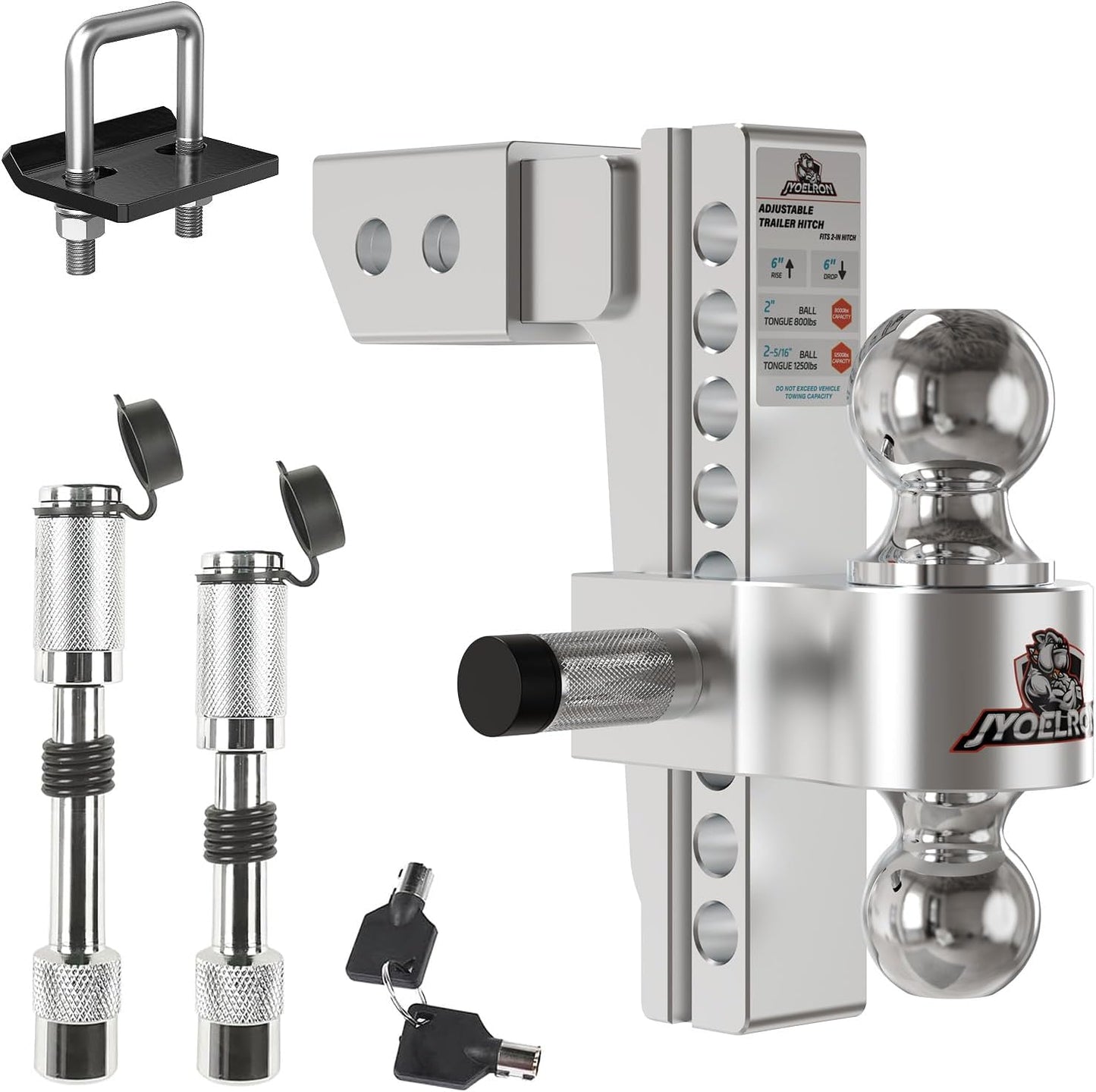 Adjustable Trailer Hitch with Dual Ball for Heavy Duty Towing