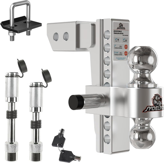 Adjustable Trailer Hitch with Dual Ball for Heavy Duty Towing