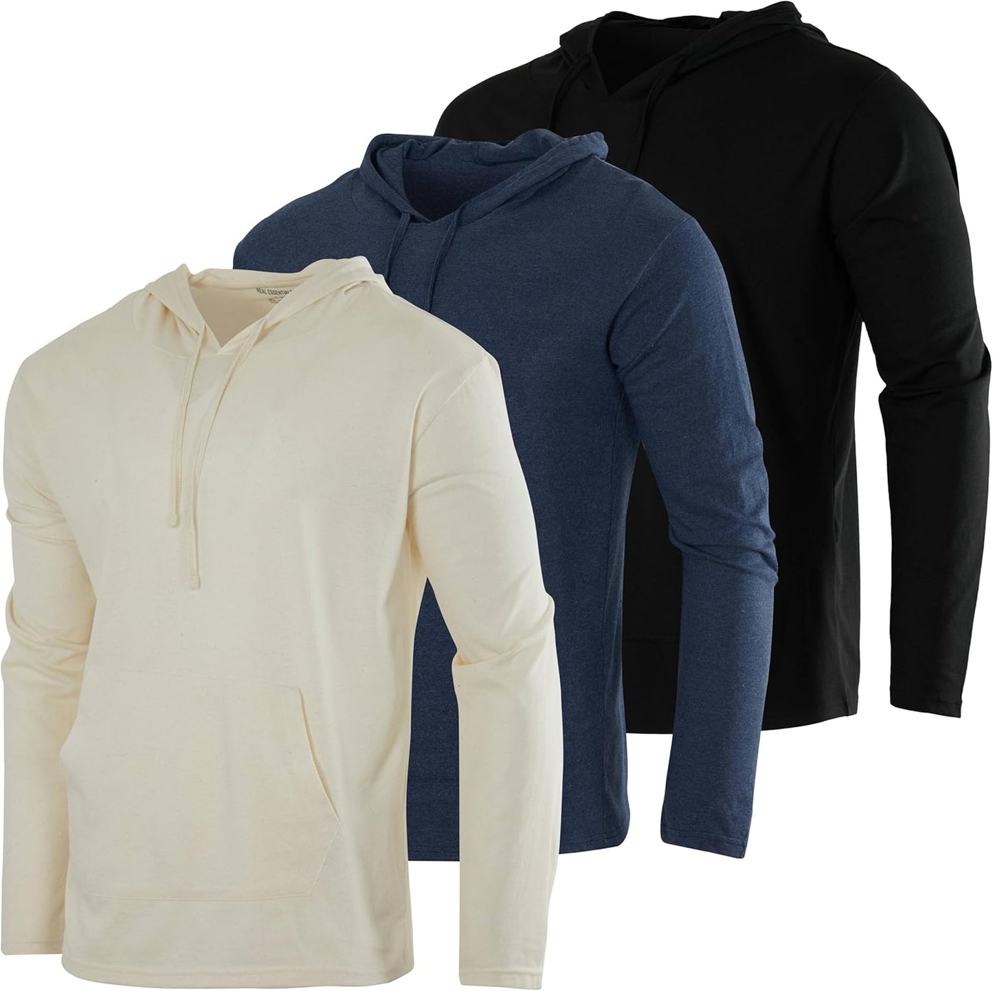 Men's Cotton Lightweight Casual Pullover Hoodie with Pocket