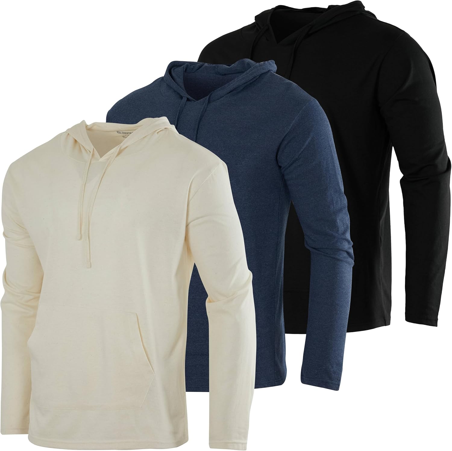 Men's Cotton Lightweight Casual Pullover Hoodie with Pocket