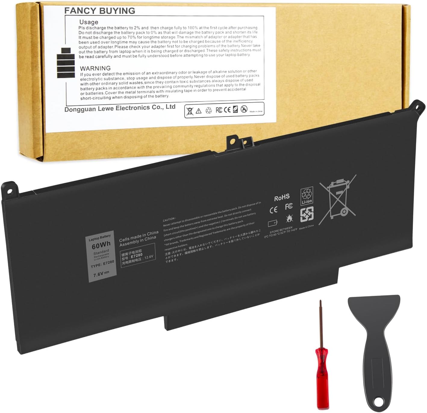 High-Performance Laptop Battery for Dell Latitude Series Models