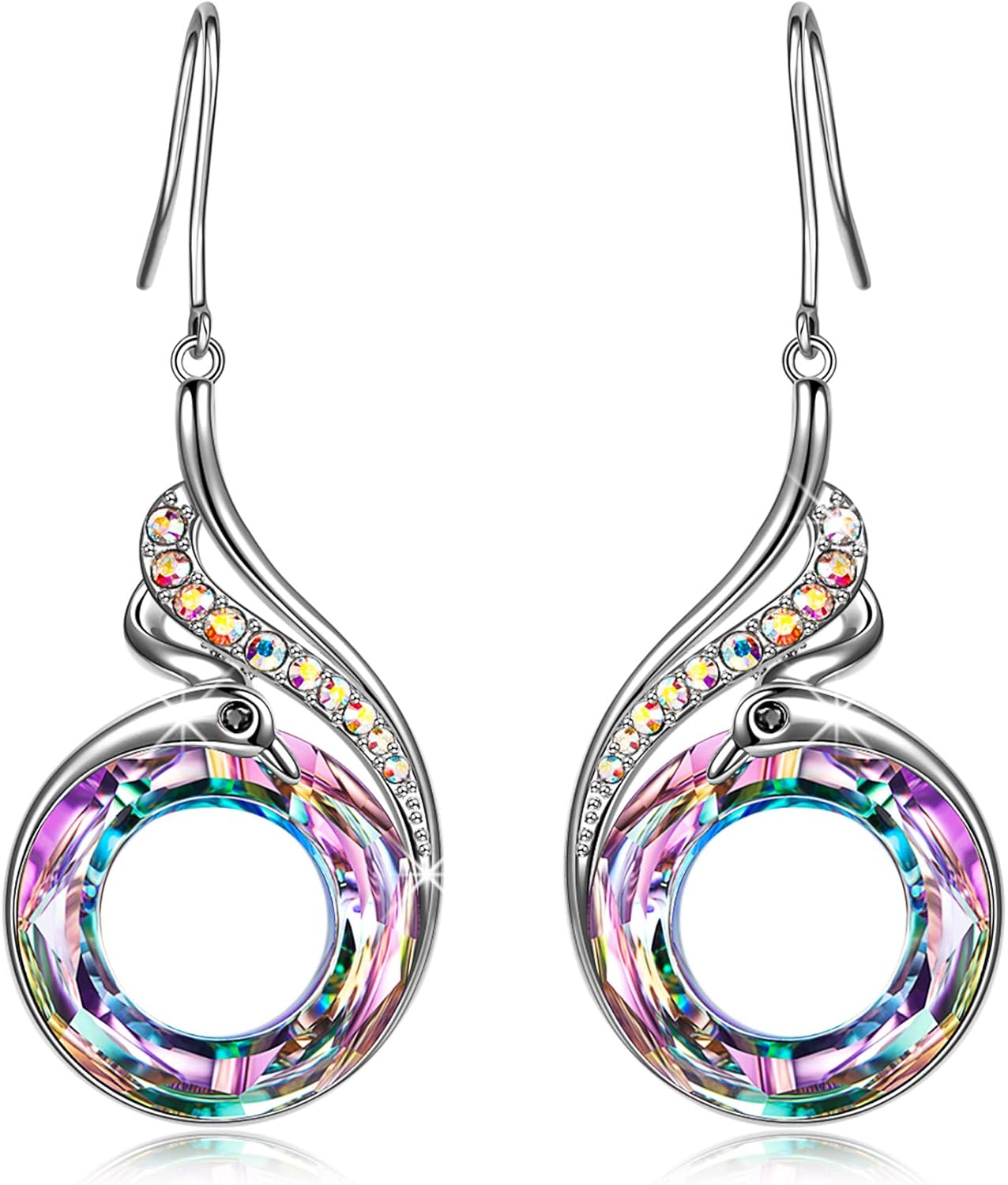 Phoenix Earrings with Crystals from Austria - Symbol of Renewal