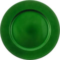 Green Beaded Charger Plates Pack of 12 - Elegant 13 in Chargers