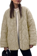 PEHMEA Women's Oversized Lightweight Quilted Jacket - Warm Casual