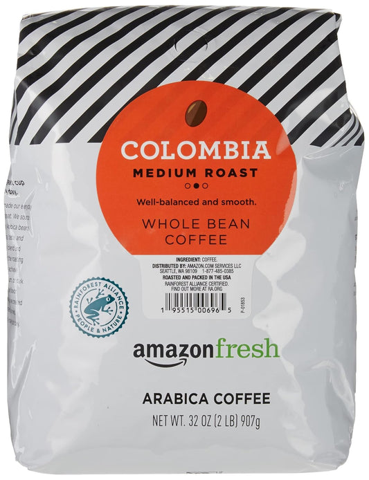 Colombia Whole Bean Coffee 32 Oz - Rich Medium Roast