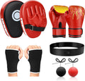 4-in-1 Boxing Gloves and Punching Mitts Set for Kids Training