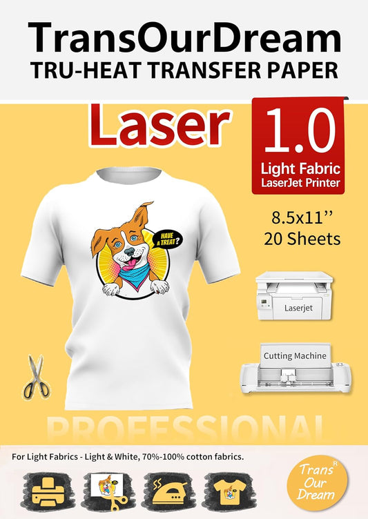 Printable HTV Transfer Paper for Fabrics