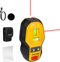 PREXISO 2-in-1 Rechargeable Cross Line Laser Level with Stud Finder