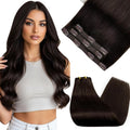 Sunny Hair Clip in Hair Extensions Straight Human Hair - Natural Dark