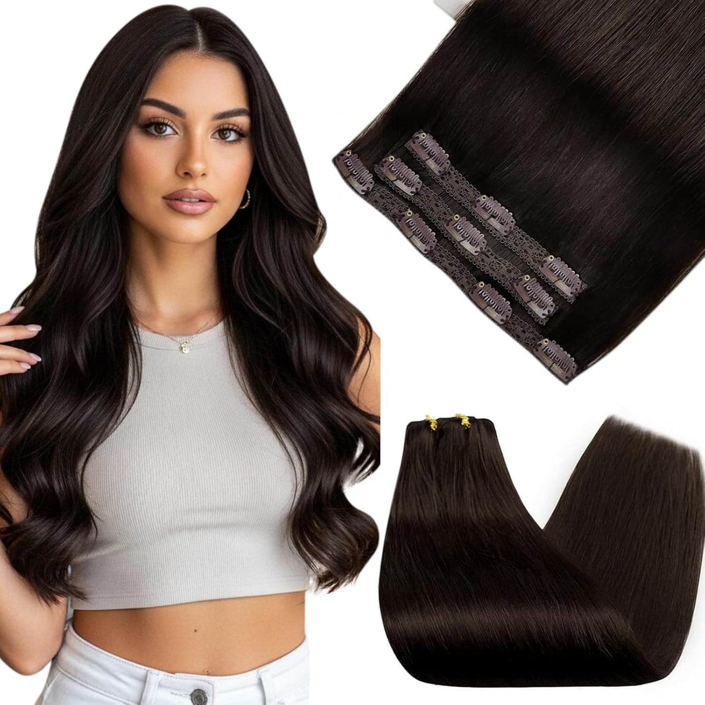 Sunny Hair Clip in Hair Extensions for Volume and Style Boost
