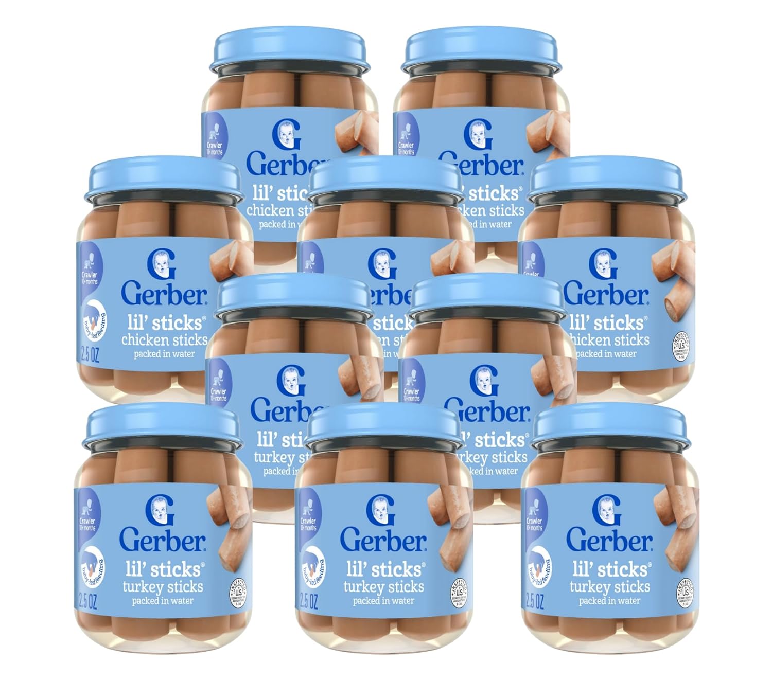 Gerber Mealtime for Baby Lil Sticks Variety Pack - 10 Jars