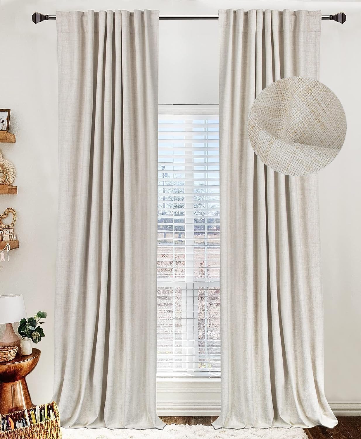 100% Blackout Curtains for Bedroom and Living Room Drapes