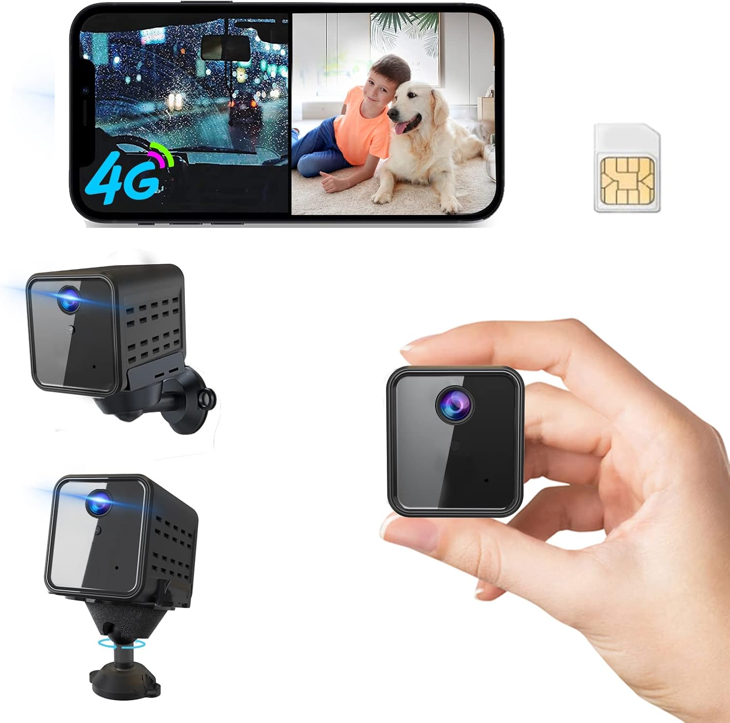 4K Cellular Security Camera with Radar Motion Sensor for Safety