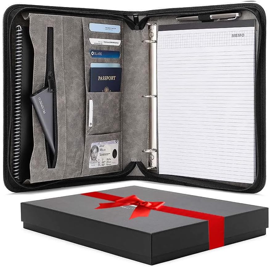 Professional Faux Leather Padfolio Binder for Travel Needs