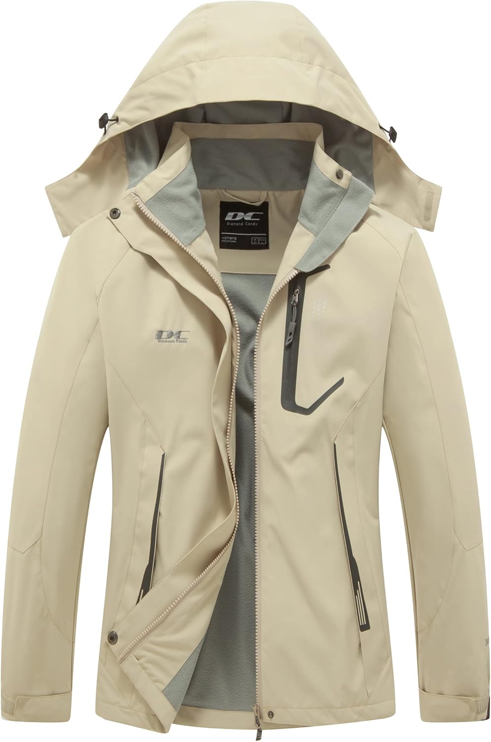 Diamond Candy Women's Waterproof Rain Jacket for Outdoor Activities