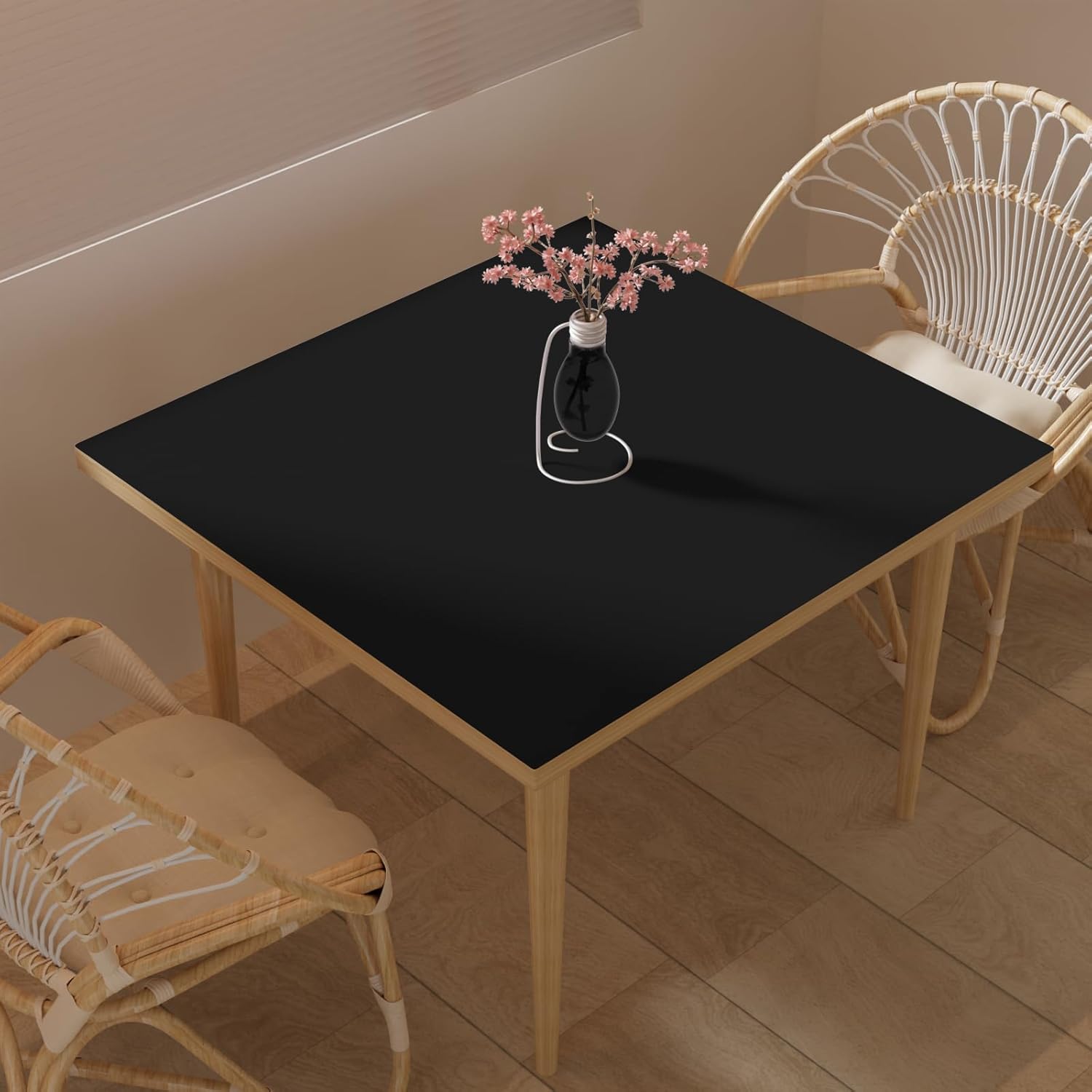 Leather Table Cover Protector for Dining Room Tables, 42x42 in