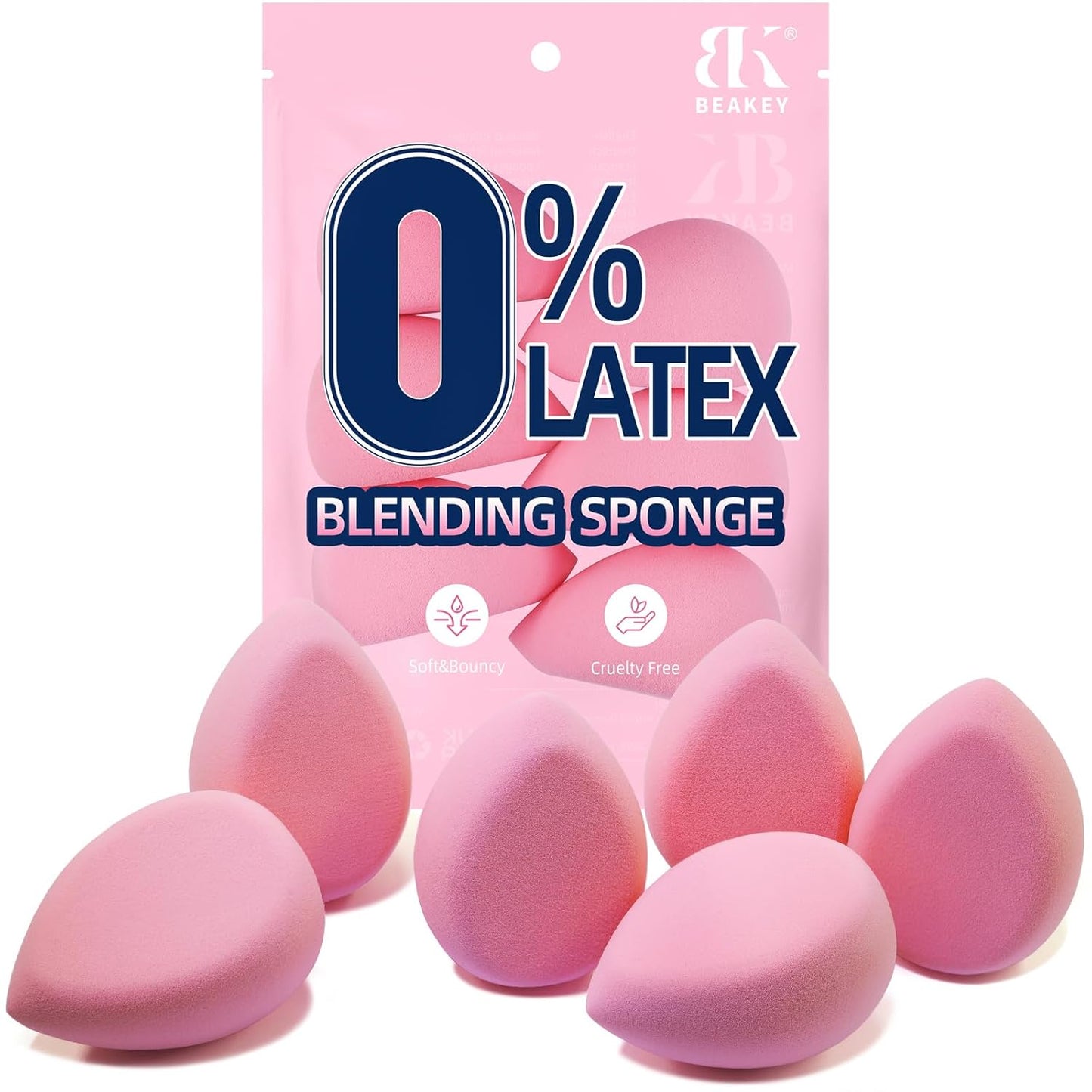 BEAKEY 6-Pack Super Soft Makeup Sponges
