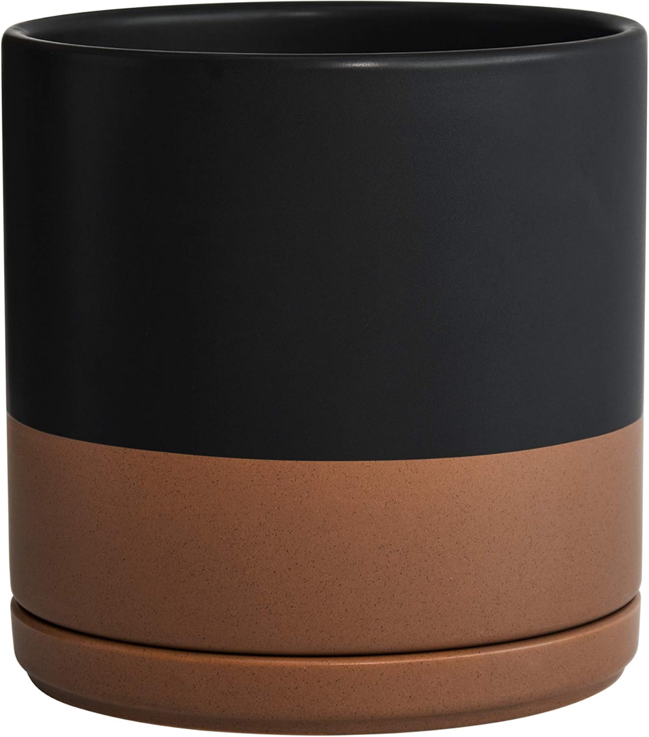 D'vine Dev 8 Inch Ceramic Planter Pot with Drainage Hole