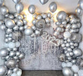 Kate Silver Sequin Wall Panels Glitter Backdrop 24 pcs 4x6ft - Party
