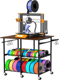 3D Printer Table with Filament Storage - Mobile 3-Tier Stand