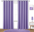KOUFALL 72x84 Inches Long Purple Blackout Curtains for Living Room