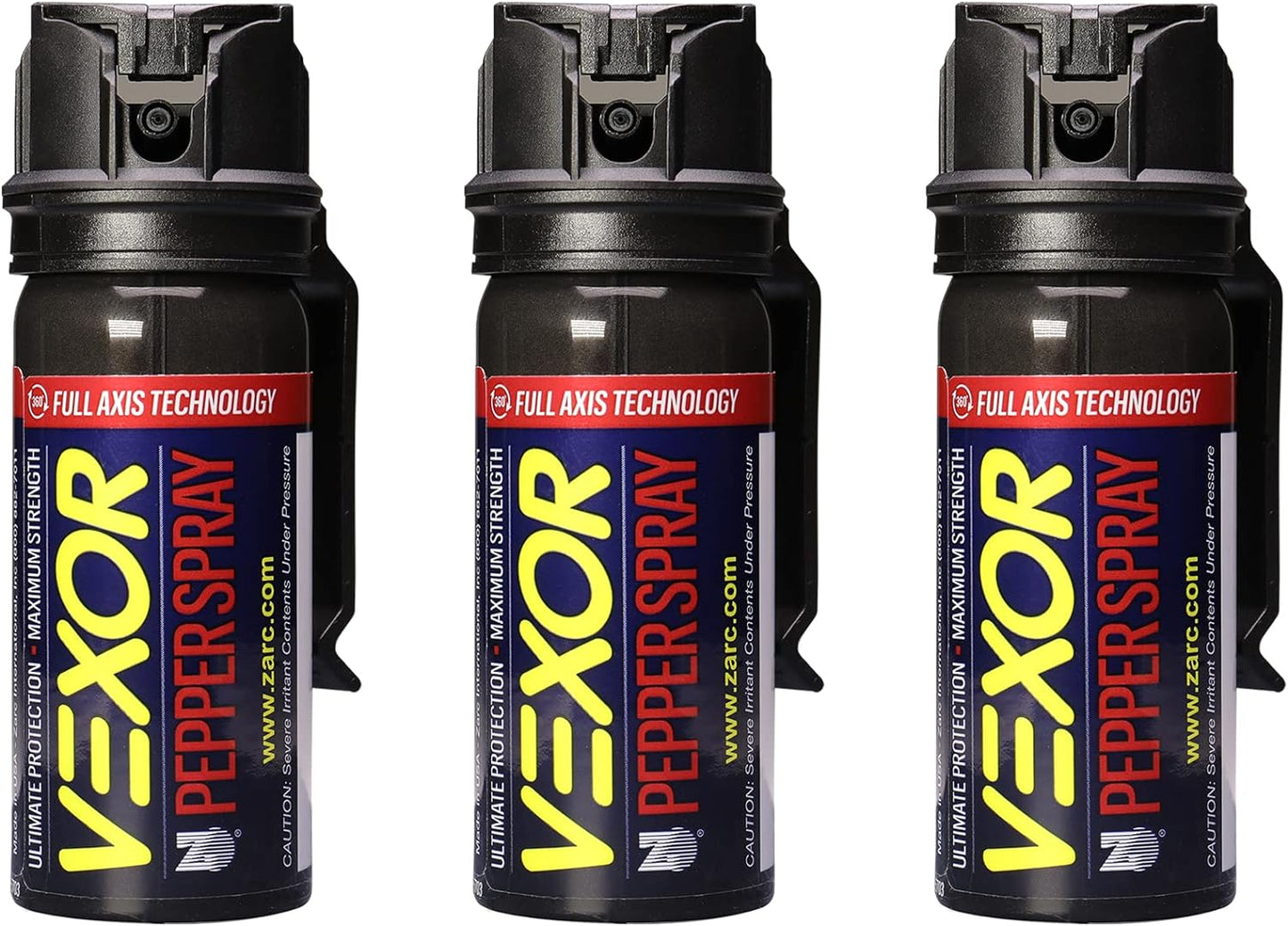 Vexor Pepper Spray Full Axis with Belt Clip for Self Defense