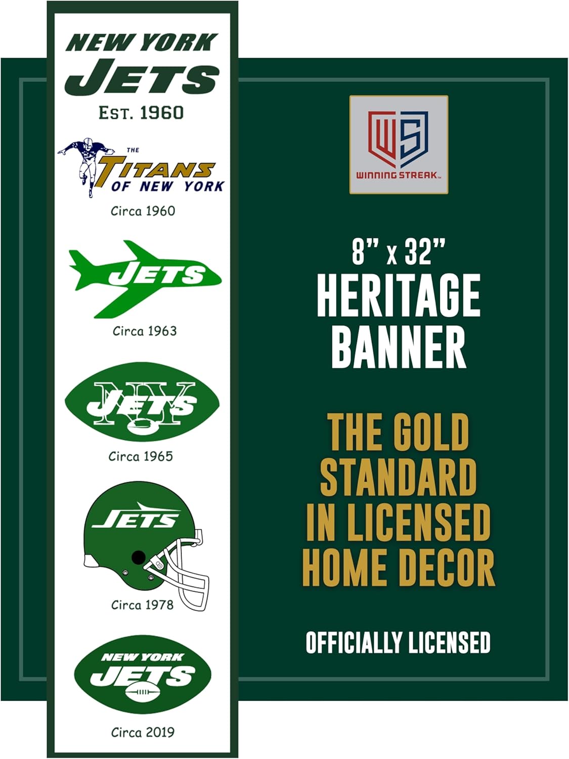 Winning Streak NFL Throwback Pennant for True Football Fans