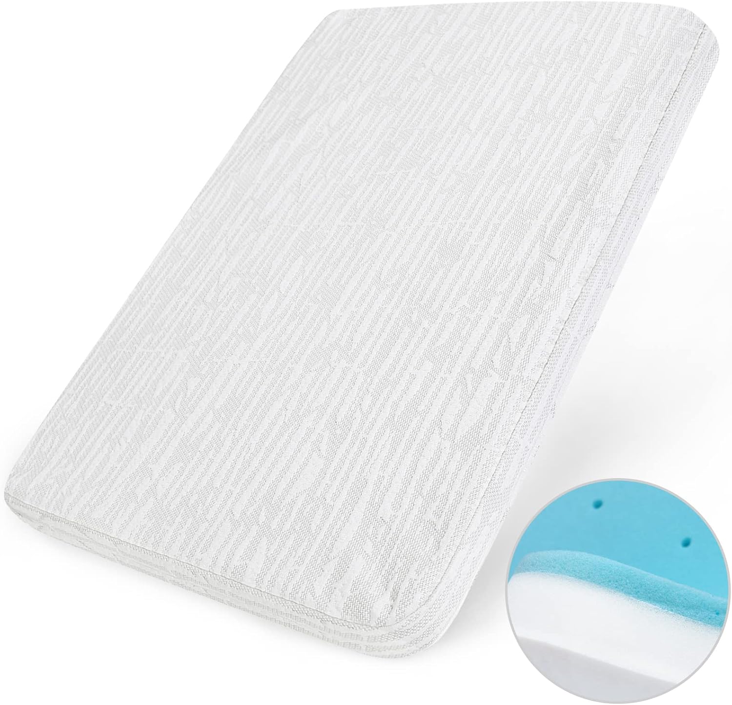 Crib Mattress Topper 52in x 27in x 2in for Comfortable Sleep