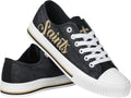 Team Logo Women's Glitter Low Top Canvas Sneakers - Green Fan Style