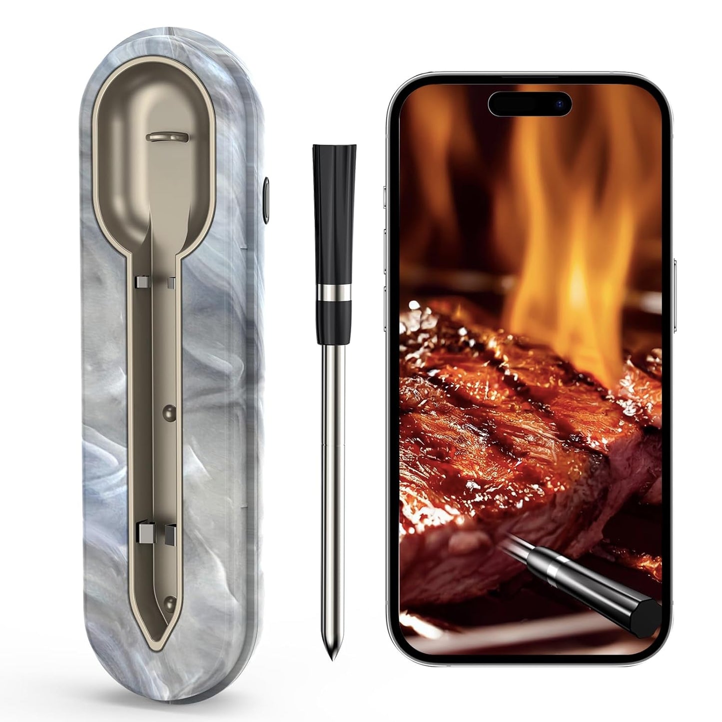 AURASKY Wireless Meat Thermometer: Smart Control, 500 Ft Range