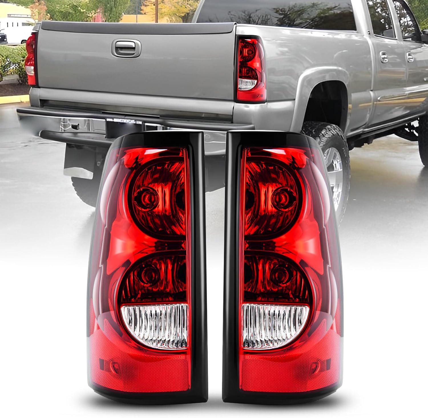AUTOONE Tail Light Assembly for 2003-2006 Chevy Silverado