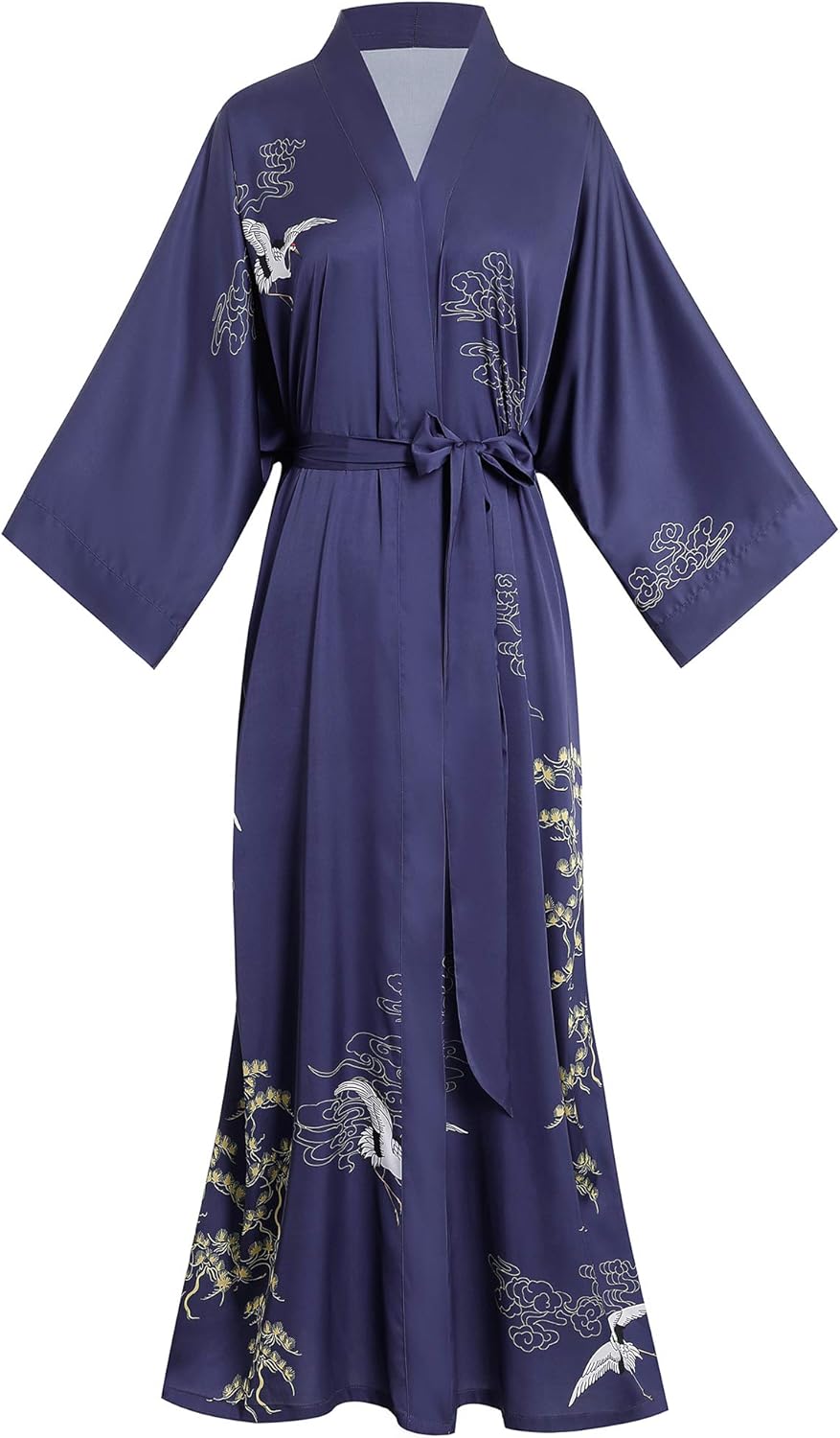 Aensso Long Soft Lightweight Silky Kimonos Robes for Women