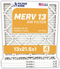 Filter King 13x21.5x1 Air Filter 4-Pack - MERV 13 Performance