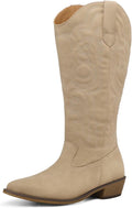 Fashionable Wide Calf Cowboy Boots for Women - All-Day Comfort