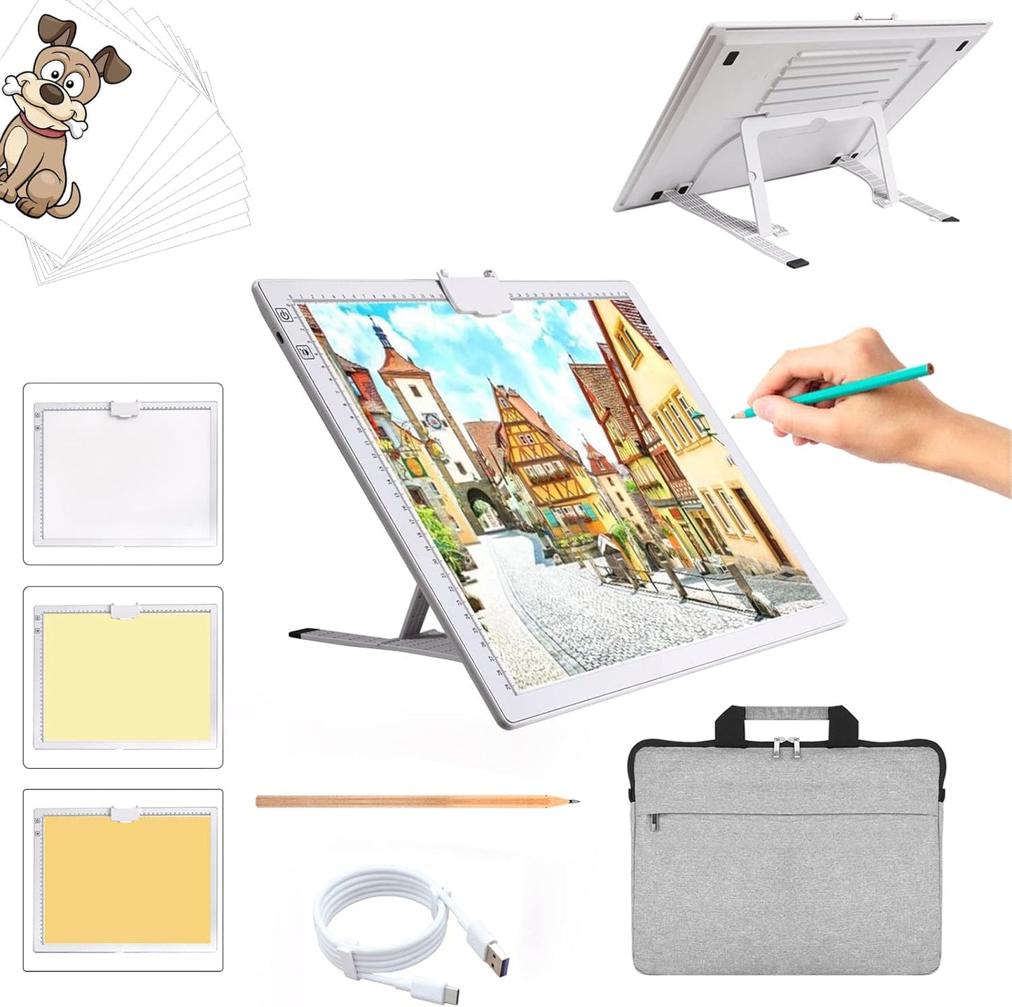 A3 Rechargeable Light Pad for Diamond Painting and More