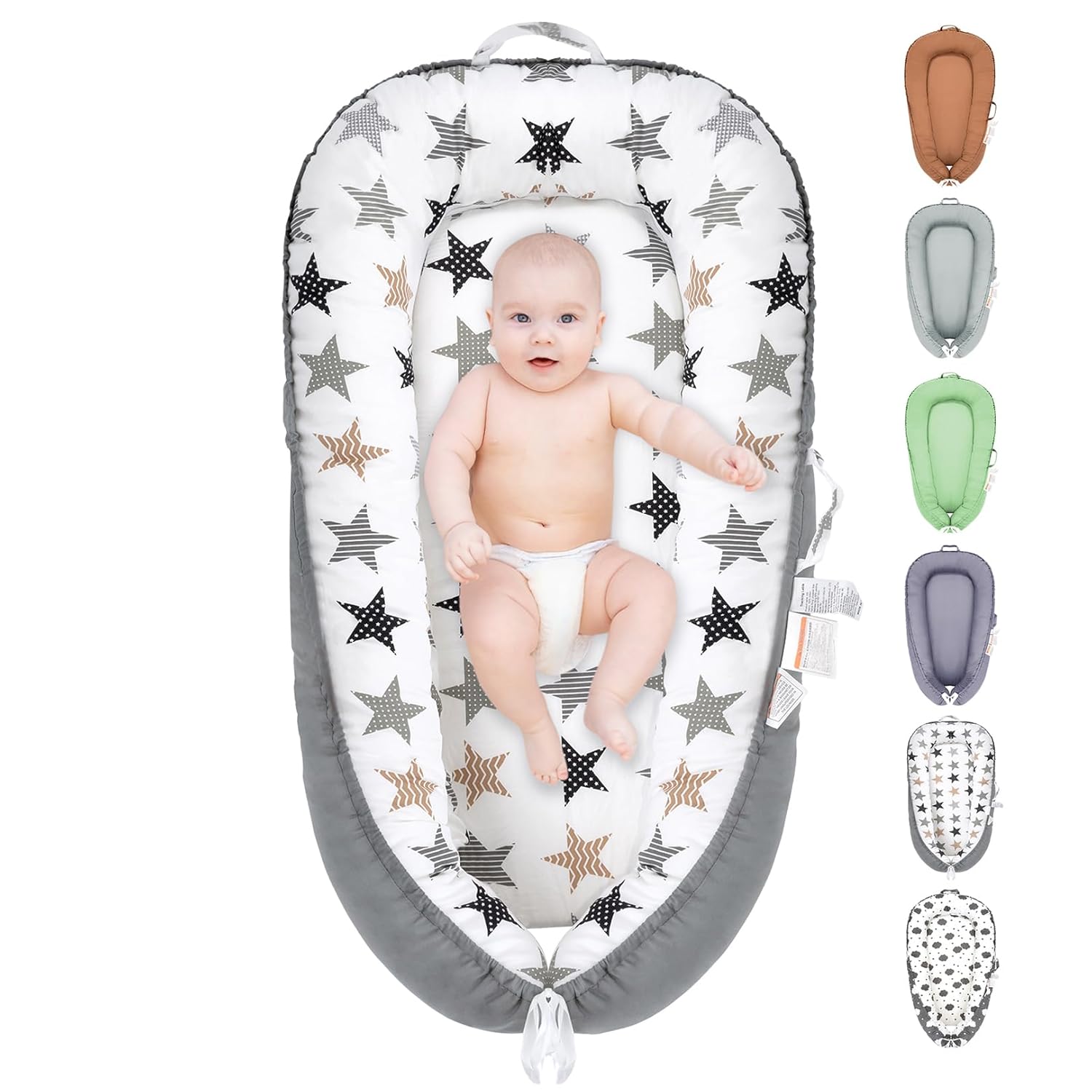 Co-Sleeping Baby Lounger: Soft & Breathable Nest!