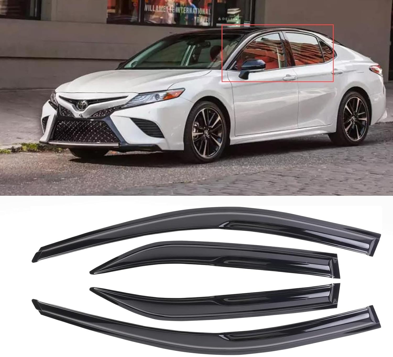 Window Visors Rain Guards Shield for 2012-2017 Toyota Camry