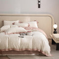 Pink White Floral Duvet Cover Twin XL - Soft Lyocell Cooling Design