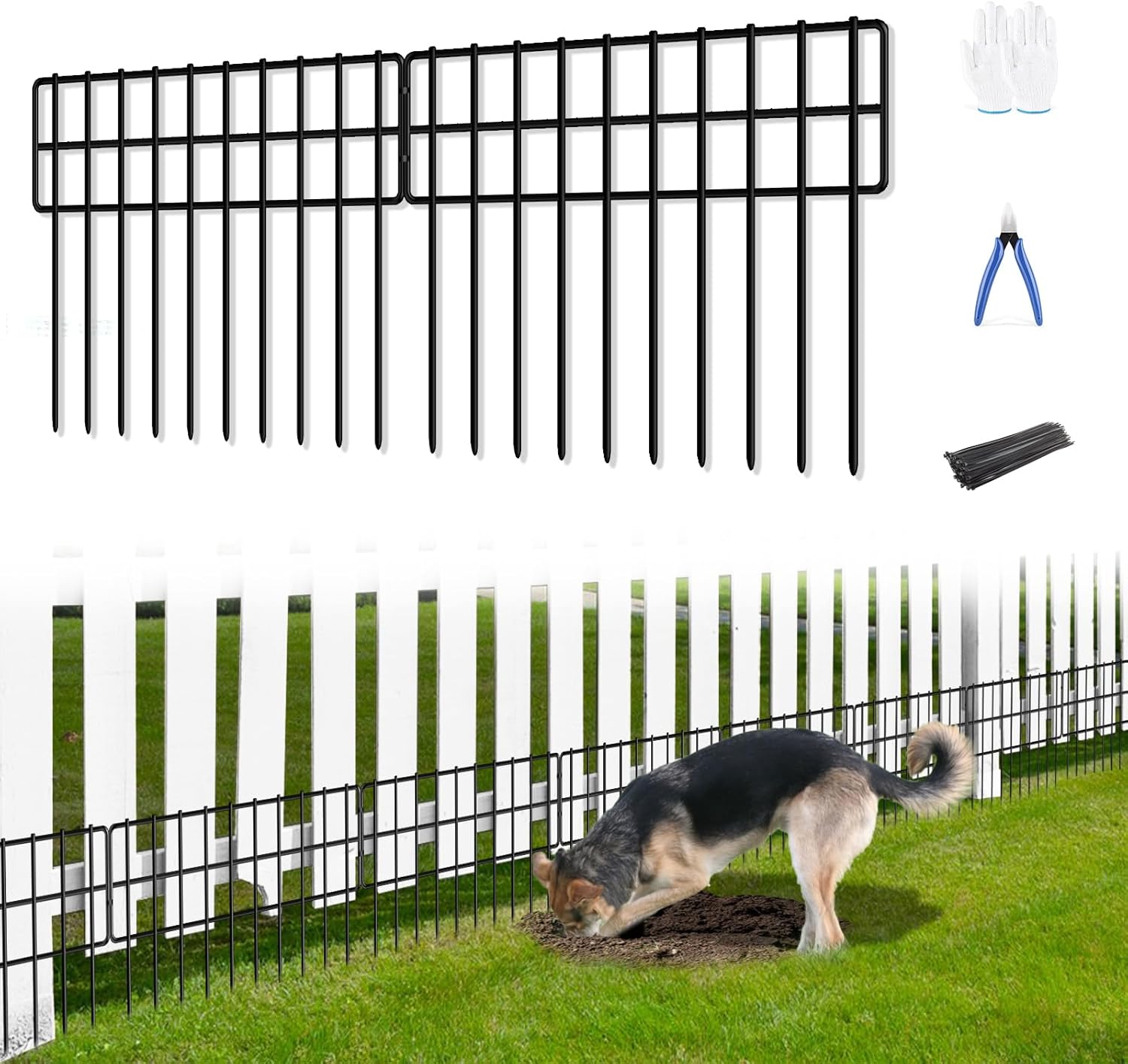 Easy Setup Rustproof Garden Fence Panels - Protect Pets & Plants!
