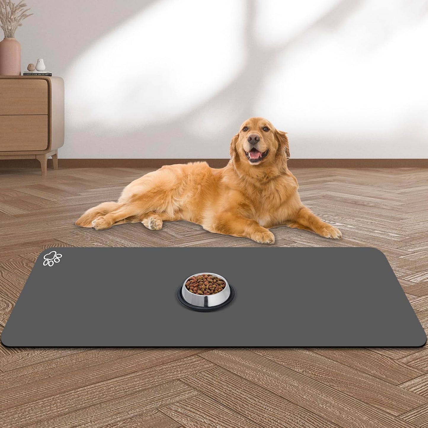 Large Pet Feeding Mat for Dogs and Cats - Quick Dry & Absorbent