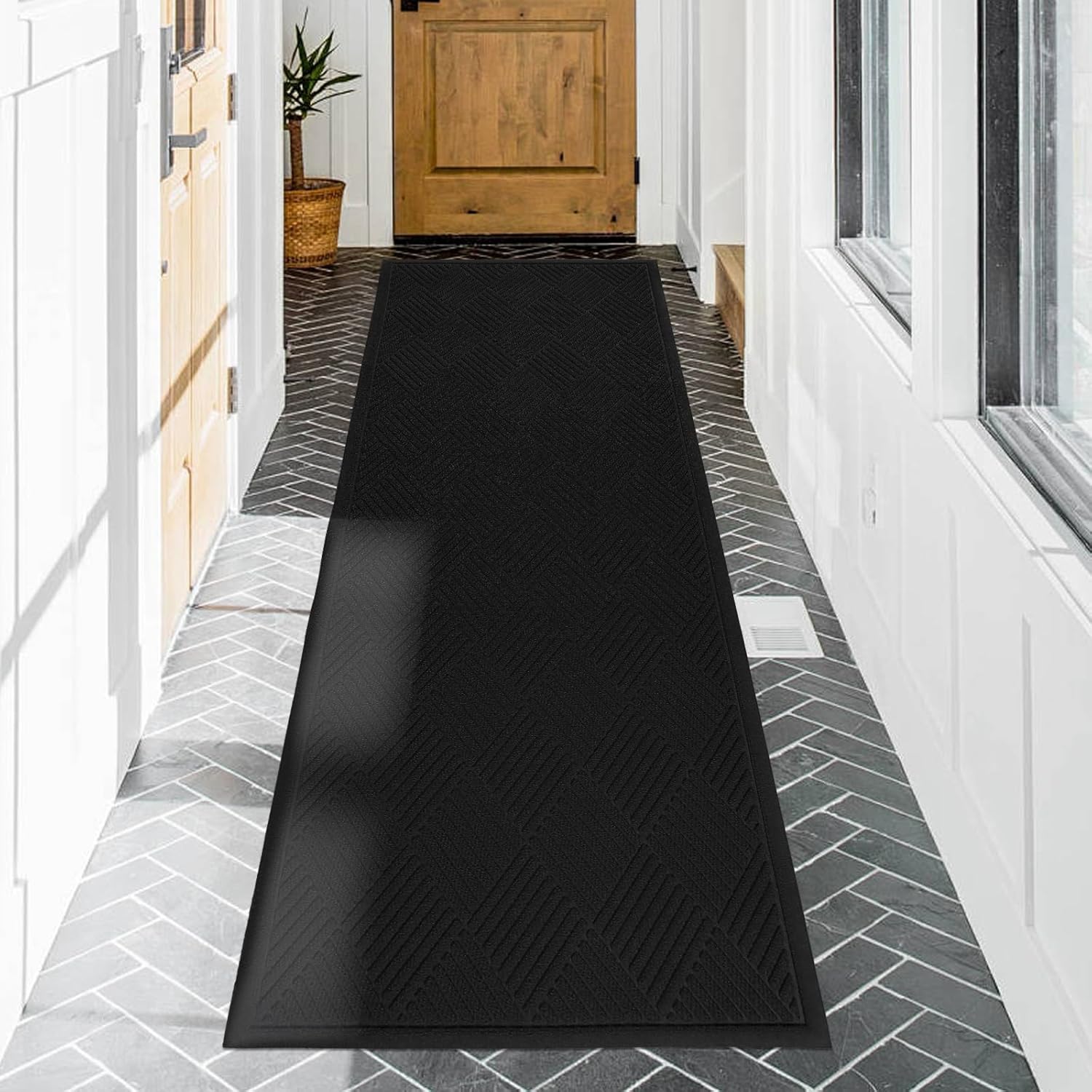 Sturdy Front Door Mat for Indoor Outdoor Use, Non-Slip Design