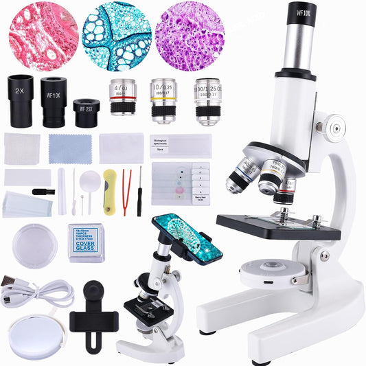 Microscope for Kids 40X-2000X with LED Light for Exploration