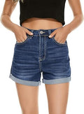 VIPONES Denim Shorts for Women with Pockets and Stretchy Fit